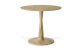 Torsion dining table varnished oak round low 