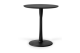 Torsion dining table varnished oak black round