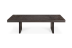 Grooves coffee table - varnished teak - off black