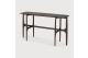 PI console - varnished teak - dark brown - 6 legs