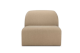 Bulky modular sofa - Light Sepia fabric - 1 seater