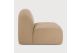 Bulky modular sofa - Light Sepia fabric - 1 seater