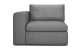 Mellow modular sofa Granite Eco fabric end seat R
