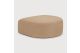 Bulky semi-circle footstool - Light Sepia fabric 