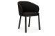 Unda dining chair varnished oak black Charcoal