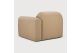 Bulky modular sofa Light Sepia fabric end seat L
