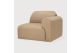 Bulky modular sofa Light Sepia fabric end seat L