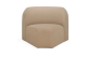 Bulky modular sofa Light Sepia fabric 45° round