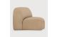 Bulky modular sofa Light Sepia fabric 45° round