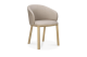 Unda dining chair - varnished oak - Salt fabric