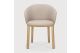 Unda dining chair - varnished oak - Salt fabric