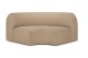 Bulky modular sofa Light Sepia fabric 90° round
