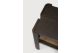 Panel side table varnished teak dark brown