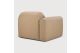 Bulky modular sofa Light Sepia fabric end seat R