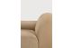 Bulky modular sofa Light Sepia fabric end seat R