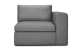 Mellow modular sofa Granite Eco fabric end seat L 