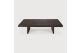 GROOVES COFFEE TABLE - VARNISHED TEAK - OFF BLACK - RECTANGULAR 140 x 110 x 34	     12256
