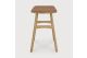 OSSO STOOL - VARNISHED OAK - COGNAC LEATHER 