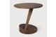 OBLIC SIDE TABLE - VARNISHED TEAK - BROWN - ROUND 