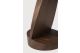 OBLIC SIDE TABLE - VARNISHED TEAK - BROWN - ROUND 