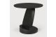 OBLIC SIDE TABLE - VARNISHED TEAK - BROWN - ROUND 