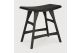 OSSO STOOL - VARNISHED OAK - BLACK - BLACK LEATHER
