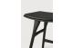 OSSO STOOL - VARNISHED OAK - BLACK - BLACK LEATHER