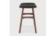 OSSO STOOL - VARNISHED OAK - BROWN - BLACK LEATHER