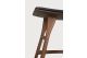 OSSO STOOL - VARNISHED OAK - BROWN - BLACK LEATHER