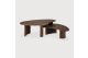 BOOMERANG COFFEE TABLE - VARNISHED TEAK - BROWN
