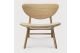EYE LOUNGE CHAIR - VARNISHED OAK - OFF WHITE 