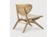 EYE LOUNGE CHAIR - VARNISHED OAK - OFF WHITE 