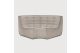 N701 MODULAR SOFA - ECRU ECO FABRIC - 90° ROUND 
