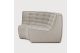 N701 MODULAR SOFA - ECRU ECO FABRIC - 90° ROUND 