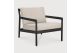 JACK OUTDOOR LOUNGE CHAIR - VARNISHED TEAK - BLACK