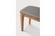 BOK OUTDOOR BENCH - TEAK - MOCHA FABRIC