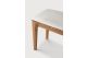 BOK OUTDOOR BENCH - TEAK - OFF WHITE FABRIC 