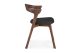 BOK DINING CHAIR - VARNISHED TEAK - BROWN - BLACK LEATHER 50 X 54 X 76 10685