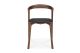 BOK DINING CHAIR - VARNISHED TEAK - BROWN - BLACK LEATHER 50 X 54 X 76 10685