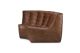 N701 MODULAR SOFA - CHESTNUT LEATHER - 90° ROUND CORNER 120 X 120 X 76 20293