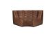 N701 MODULAR SOFA - CHESTNUT LEATHER - 90° ROUND CORNER 120 X 120 X 76 20293