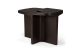 BRUTALIST SIDE TABLE - VARNISHED MAHOGANY - ROSE BROWN - RECTANGULAR 60 X 40 X 45 35160