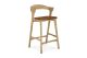 BOK COUNTER STOOL - VARNISHED OAK - COGNAC LEATHER 50 X 50 X 93 51564