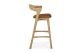 BOK COUNTER STOOL - VARNISHED OAK - COGNAC LEATHER 50 X 50 X 93 51564