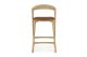 BOK COUNTER STOOL - VARNISHED OAK - COGNAC LEATHER 50 X 50 X 93 51564