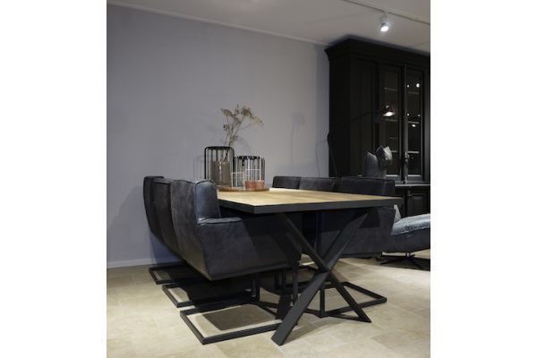 STEEL dining table 225 x 100 x 76 cm