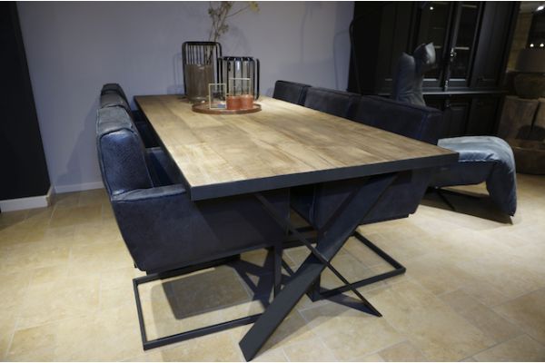 STEEL dining table 225 x 100 x 76 cm