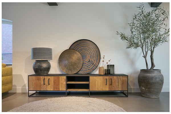 STEEL TV meubel 240 x 40 x 50 cm