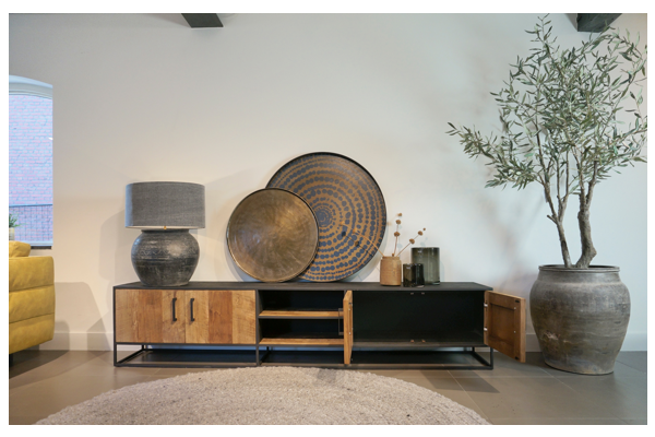 STEEL TV meubel 240 x 40 x 50 cm