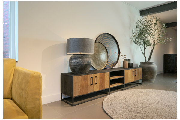 STEEL TV meubel 240 x 40 x 50 cm